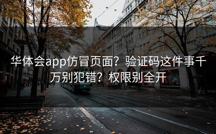 华体会app仿冒页面？验证码这件事千万别犯错？权限别全开